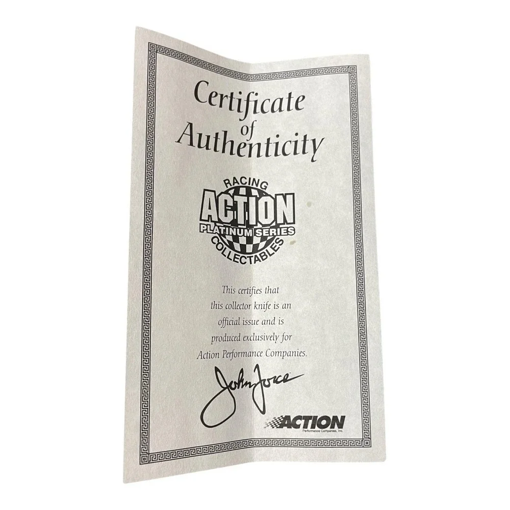John Force NHRA Action Racing Silver Collector‎ Knife w/Case